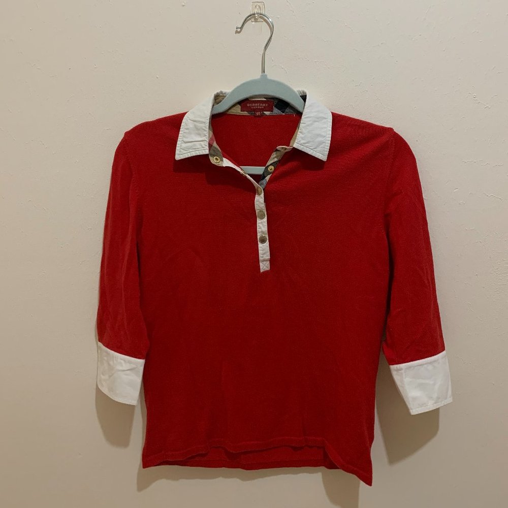 Burberry Red Sweater Top